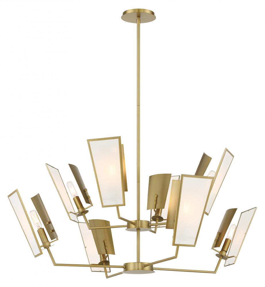 RICOCHET - 8 LIGHT 2 TIER CHANDELIER