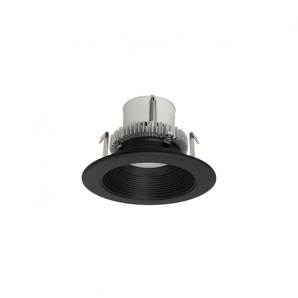 4" Cobalt Click Round Retrofit Baffle, 750lm / 10W, 3000K, Black Baffle / Black Flange