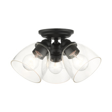 Livex Lighting 46339-04 - 3 Lt Black Flush Mount
