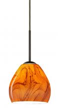 Besa Lighting 1BT-4122HB-HAL-BR - Besa Bolla Pendant Bronze Habanero 1x40W G9