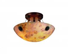 Justice Design Group ALR-9650-35-DBRZ-F1-LED-2000 - 14" Semi-Flush Bowl w/ Finials