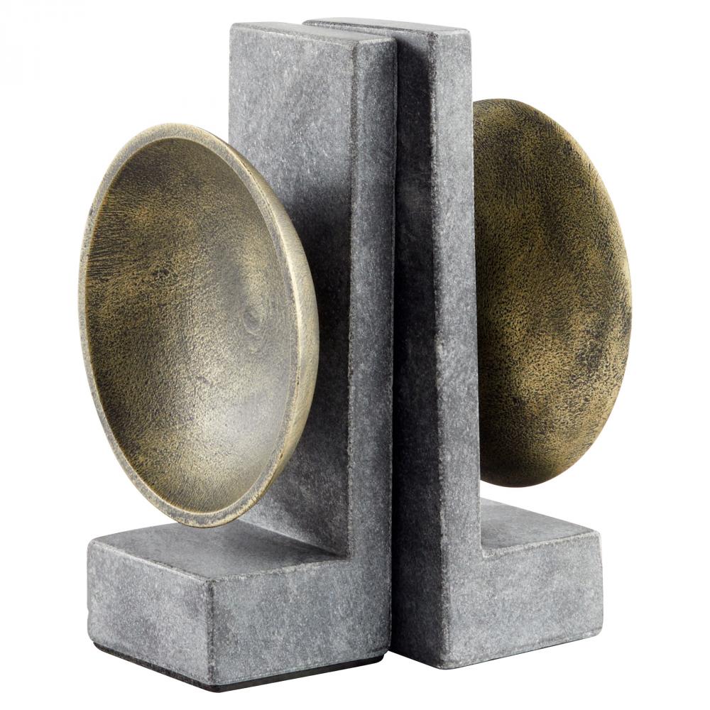 Taal Bookends Designed by J Kent Martin Black & Brass