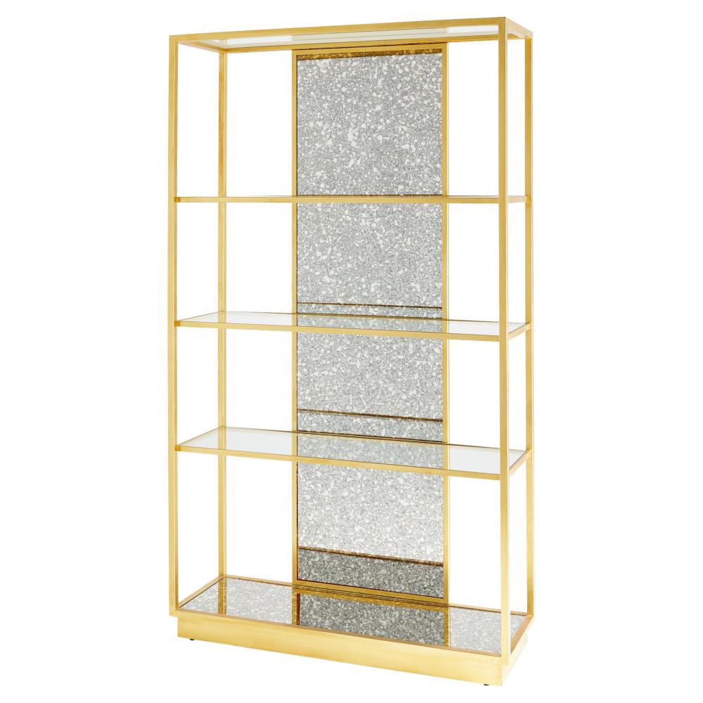 Etagere by J Kent Martin Gold Leaf - Antique Mirrored Glass