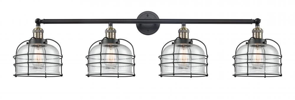 Bell Cage - 4 Light - 44 inch - Black Antique Brass - Adjustable Bath Vanity Light