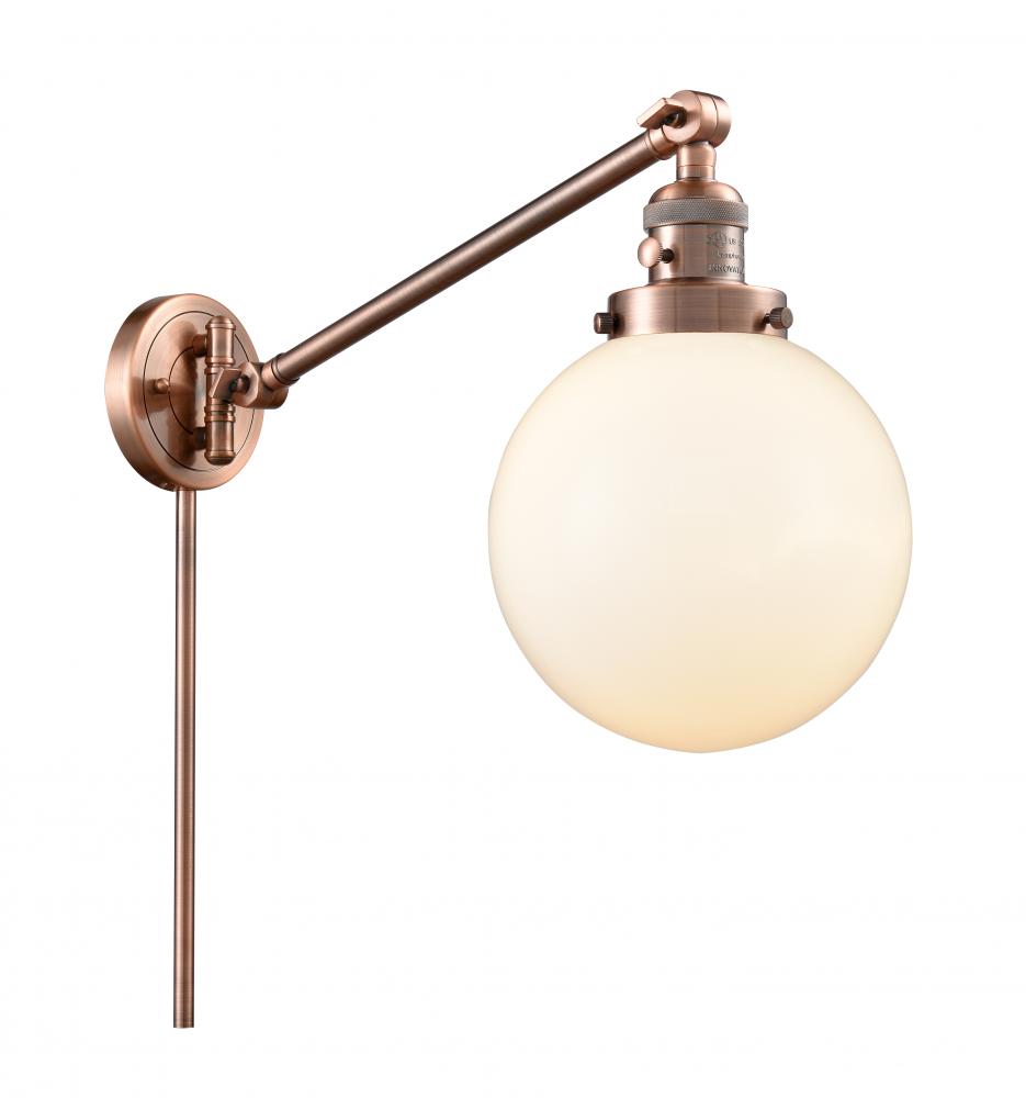 Beacon - 1 Light - 8 inch - Antique Copper -Adjustable Swing Arm