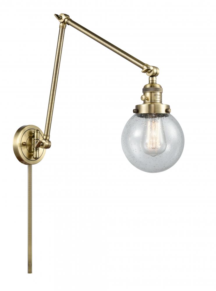 Beacon - 1 Light - 6 inch - Antique Brass -Adjustable Swing Arm