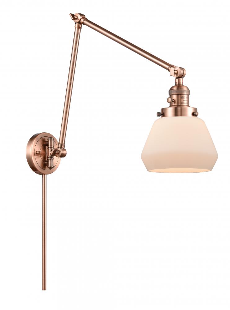Fulton - 1 Light - 8 inch - Antique Copper -Adjustable Swing Arm