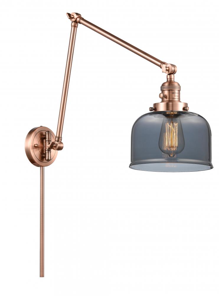 Bell - 1 Light - 8 inch - Antique Copper -Adjustable Swing Arm