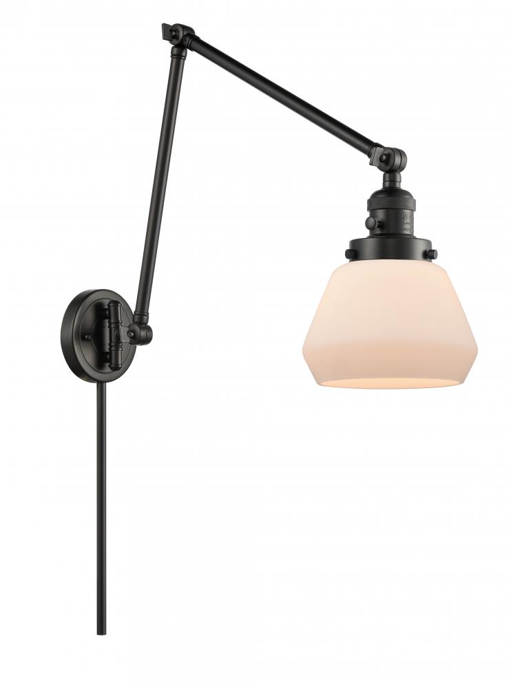 Fulton - 1 Light - 8 inch - Matte Black -Adjustable Swing Arm