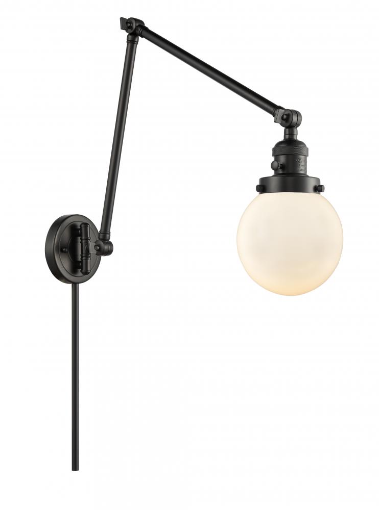 Beacon - 1 Light - 6 inch - Matte Black -Adjustable Swing Arm