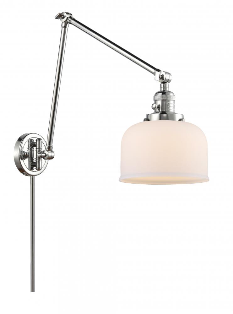 Bell - 1 Light - 8 inch - Polished Chrome -Adjustable Swing Arm