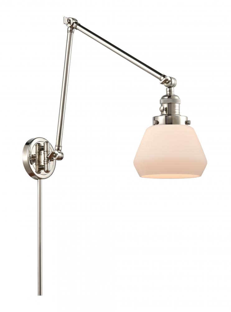 Fulton - 1 Light - 8 inch - Polished Nickel -Adjustable Swing Arm