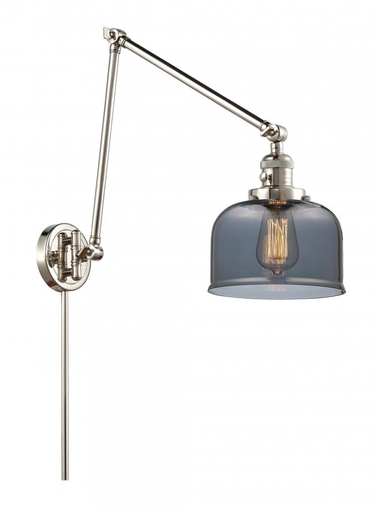 Bell - 1 Light - 8 inch - Polished Nickel -Adjustable Swing Arm