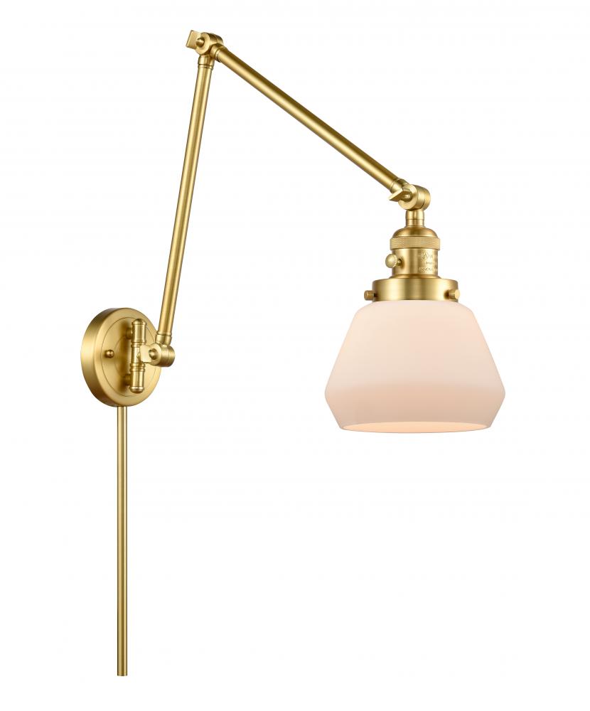 Fulton - 1 Light - 8 inch - Satin Gold -Adjustable Swing Arm