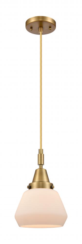 Fulton - 1 Light - 7 inch - Brushed Brass - Mini Pendant