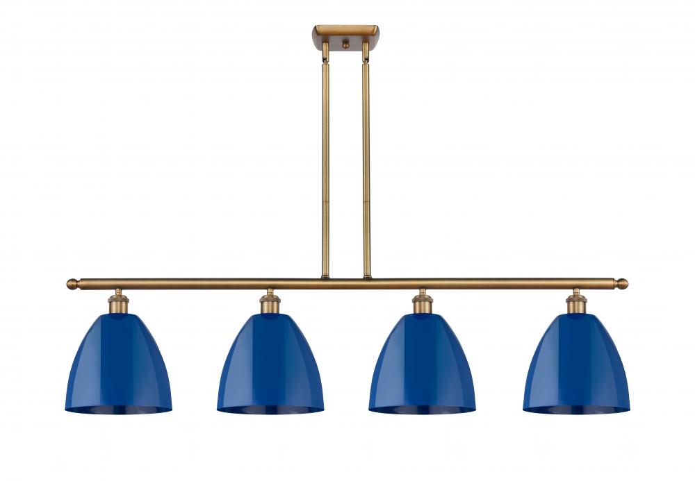 Plymouth - 4 Light - 48 inch - Brushed Brass - Cord hung - Island Light