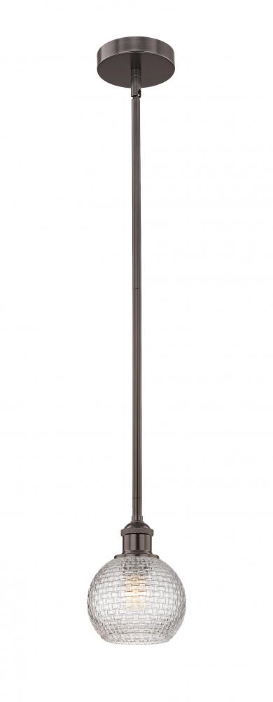 Athens - 1 Light - 6 inch - Oil Rubbed Bronze - Cord hung - Mini Pendant