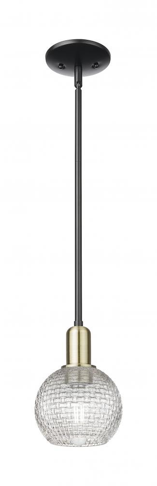 Athens - 1 Light - 6 inch - Black Antique Brass - Stem hung - Mini Pendant