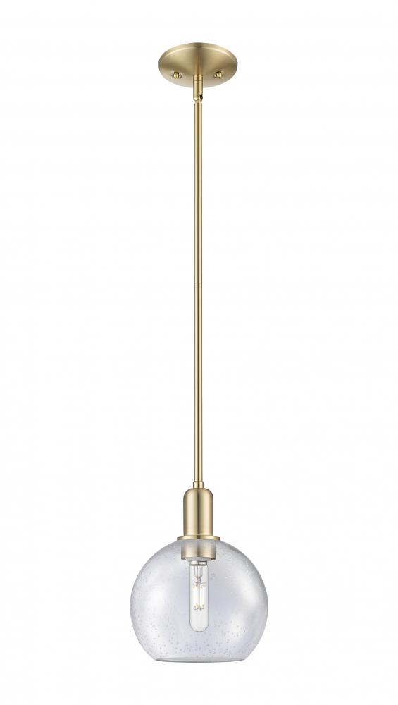Athens - 1 Light - 8 inch - Champagne Bronze - Stem hung - Mini Pendant