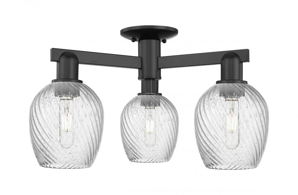 Salina - 3 Light - 23 inch - Polished Chrome - Semi-Flush Mount
