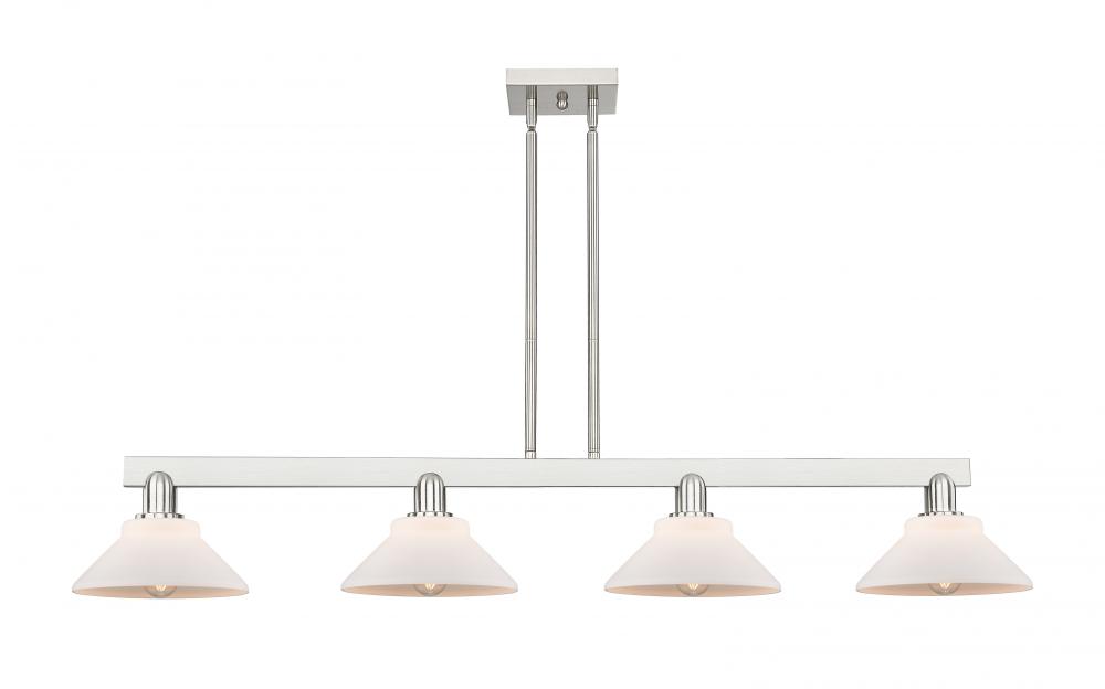 Orwell - 4 Light - 51 inch - Brushed Satin Nickel - Stem hung - Island Light