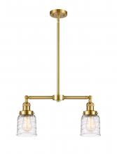 Innovations Lighting 209-SG-G513 - Bell - 2 Light - 21 inch - Satin Gold - Stem Hung - Adjustable Island Light