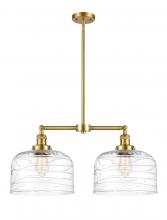 Innovations Lighting 209-SG-G713-L - Bell - 2 Light - 21 inch - Satin Gold - Stem Hung - Adjustable Island Light