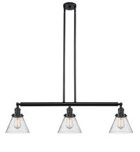 Innovations Lighting 213-BK-G44 - Cone - 3 Light - 40 inch - Matte Black - Stem Hung - Adjustable Island Light