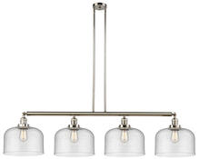 Innovations Lighting 214-PN-G74-L - Bell - 4 Light - 54 inch - Polished Nickel - Stem Hung - Adjustable Island Light