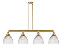 Innovations Lighting 214-SG-G222 - Seneca Falls - 4 Light - 51 inch - Satin Gold - Stem Hung - Adjustable Island Light