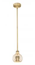 Innovations Lighting 616-1S-BB-G128-6 - Athens - 1 Light - 6 inch - Brushed Brass - Cord hung - Mini Pendant