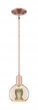 Innovations Lighting 716-1S-AC-G128-6 - Athens - 1 Light - 6 inch - Antique Copper - Stem hung - Mini Pendant