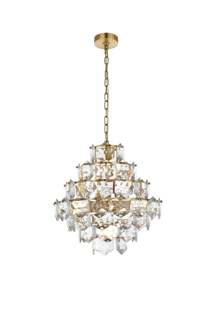 Pendant D20"H20"L11 Satin Gold