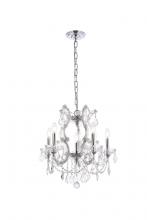 Elegant 2800D20C/RC - Maria Theresa 6 light Chrome Pendant Clear Royal Cut Crystal
